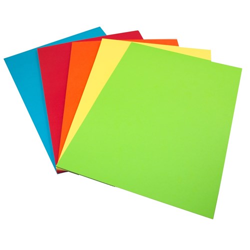 Rainbow Fluoro Spectrum Board 510mmx640mm 200gsm Pack of 12 Assorted Colours